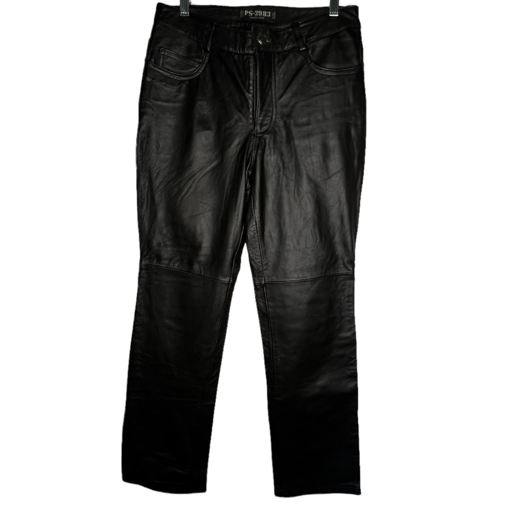 Vintage PS-3983 Periscope Black Leather Pants